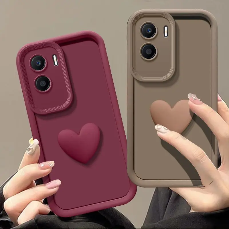 For Huawei Honor 90Lite Case Honor 90 Lite 3D Love Heart Matte TPU Case On Honor X50i 90Lite  Soft Slicone Cover