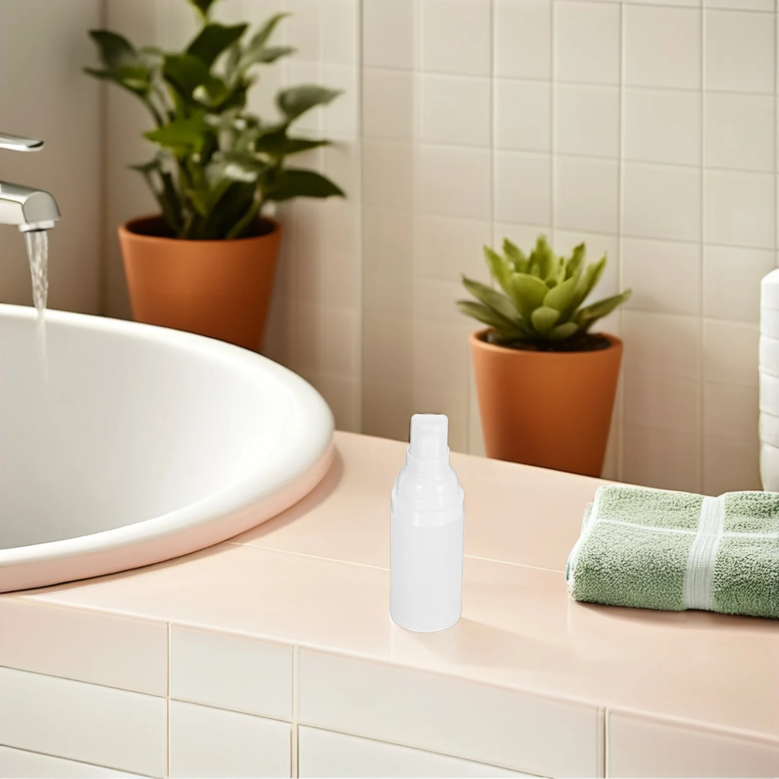 

4Pcs Airless Pump Bottles Matte Plastic Dispenser Lotion Pump Bottle Travel Container for Foundation Serum Cream