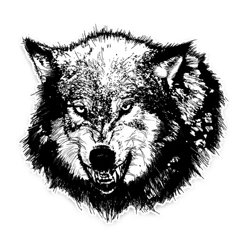 

Personality Individually Creative Design Hungry Wolf Bra Scratch Decoration Car Window Sticker, 10cm