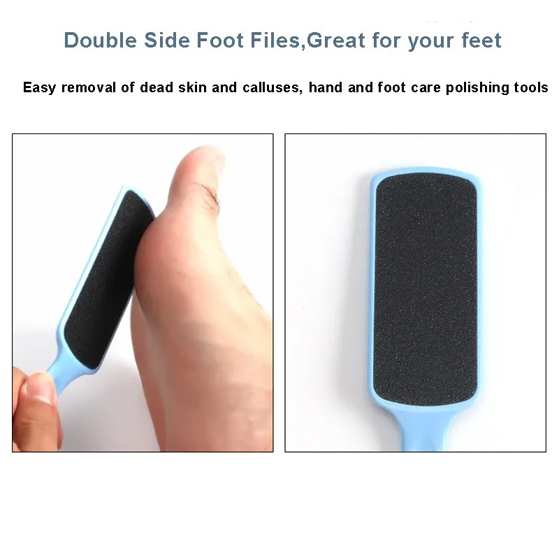 1 رفرفة قدم مزدوجة الوجهين مزيل جلد الكالس الميت لطحن القدمين العناية بالبشرة