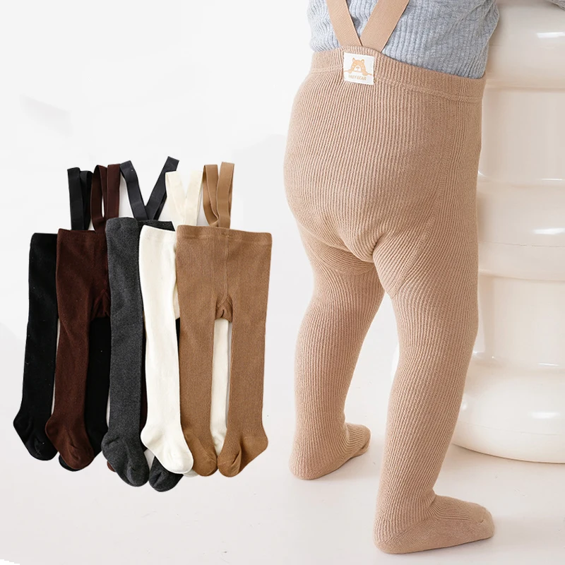 Spring Baby Stocking Soft Combed Cotton Kids Leggings Solid Color Boys And Girls Pantyhose For 0-3Y