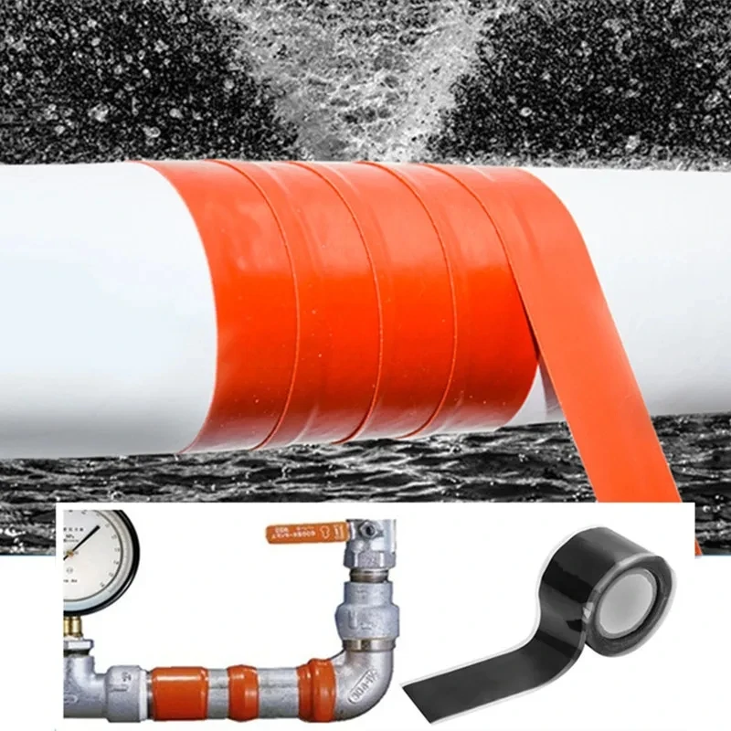 1/3M Multi-Purpose Self-Adhesive Strong Black Rubber Silicone Repair Waterproof Bonding Tape Rescue Self Fusing Wire