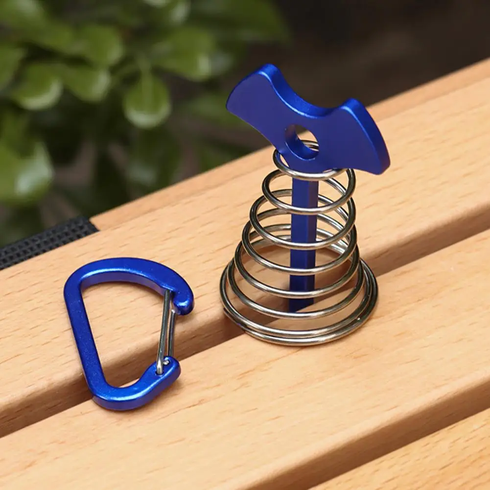 

Versatile Hanging Buckles Fish Bone Nail Rope Buckles Durable Aluminum Alloy Tent Buckles Multi-functional Outdoor for Wind