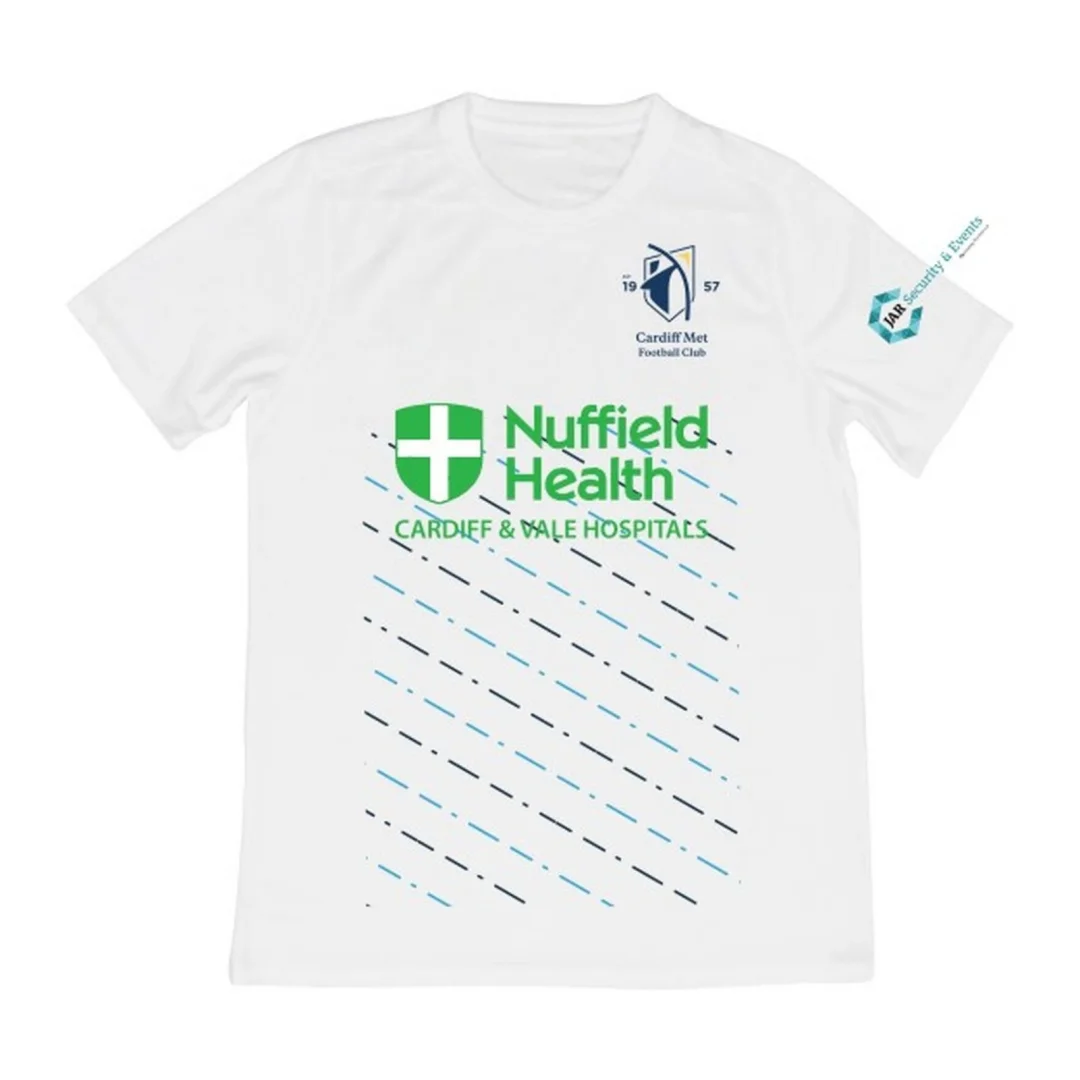 25-26 Cymru Premier Cardiff Met partita maglia da allenamento Maglia da calcio Home Sport Asciugatura rapida T-shirt da uomo Abbigliamento per bambini
