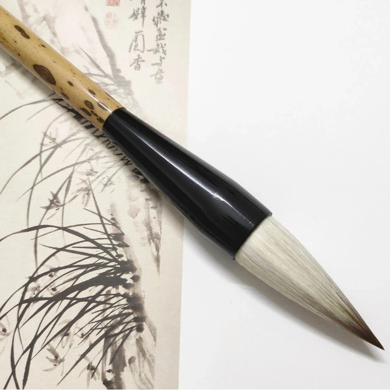 Regular Running Script Calligraphy Brush Short Woolen Multiple Hair Garlic Pen Professional Landscape Bird Penoy Painting Brush