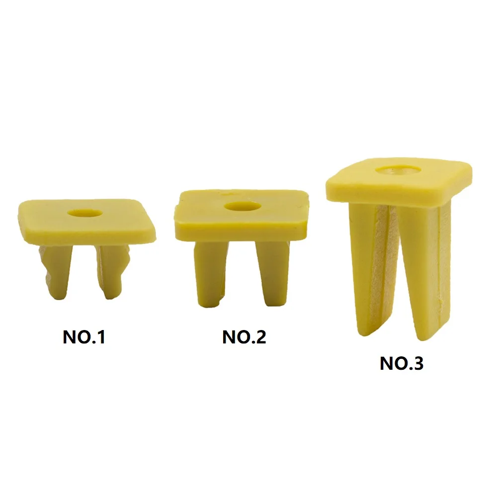 

30Pcs Car Fixed Screw Square Round head Nut Screw Fixed Grommet Clip Yellow Plastic Fastener