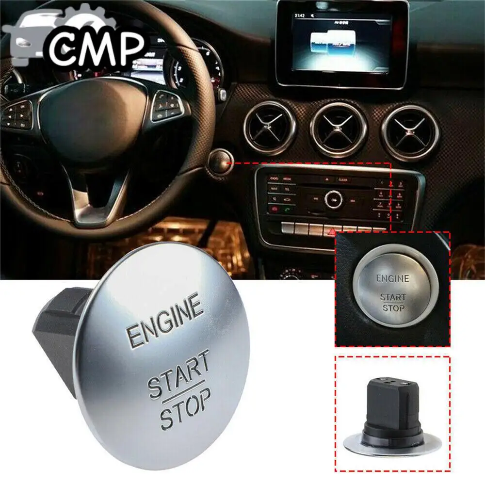

1pc Car Keyless Push Start Stop Button Go Engine Ignition Switch Fits For Mercedes Benz Automotive internal Accessory