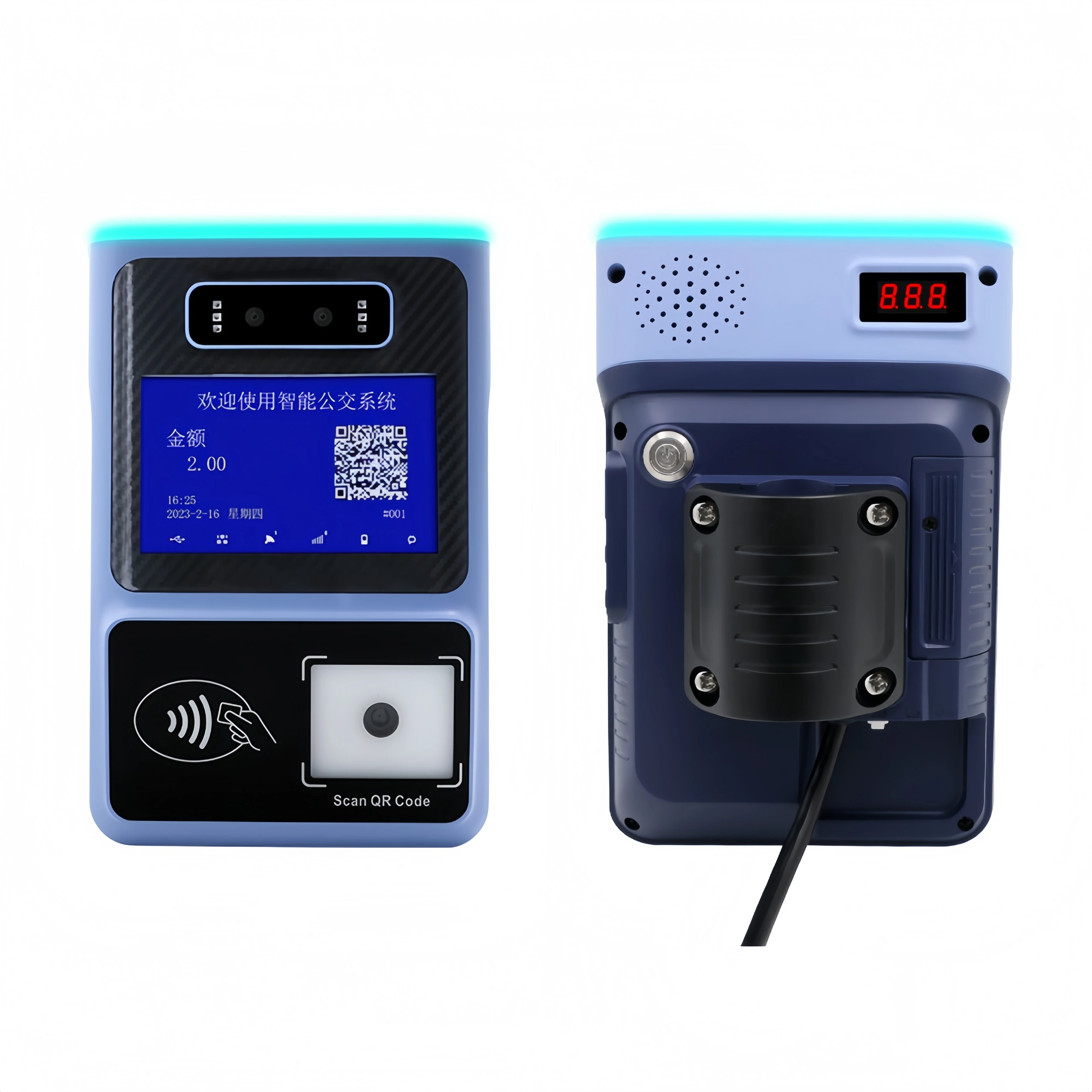 Automated Fare Collection 4G GPS Wifi Bus Ticket Validator For Public Transport Payment System With Free SDK