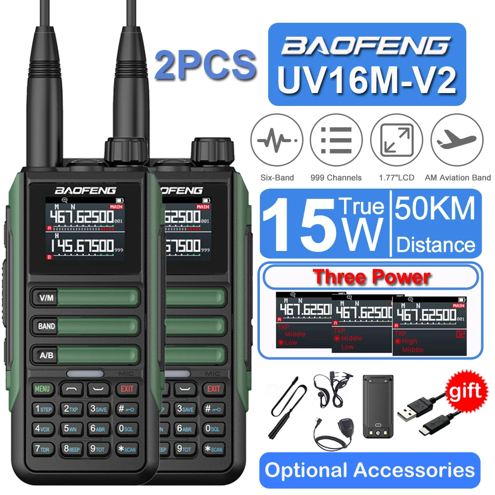 2-pieces-baofeng-uv16m-talkie-walkie-tactique-avec-ecouteurs-portee-50km-999-canaux-radio-bidirectionnelle-am-fm-ecran-lcd-copie-de-frequence-reduction-du-bruit