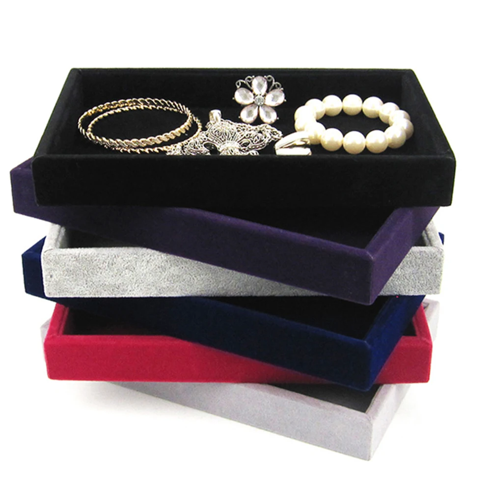 

Jewelry Tray Storage Plate Necklace Holder Display Rack Premium Material Compact Size Bathroom Bedroom Ring Stand