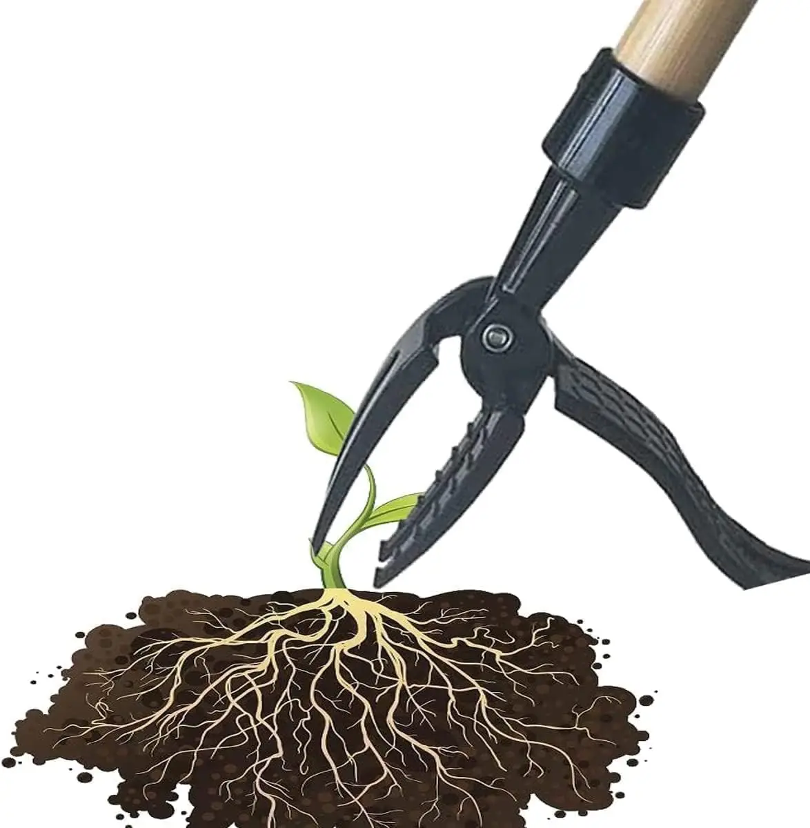 Weed Picker Head Replacement Metal Weeding Puller Remover Tool Stand Up Weed Remover Handheld Weed Picker Tool for Outdoor