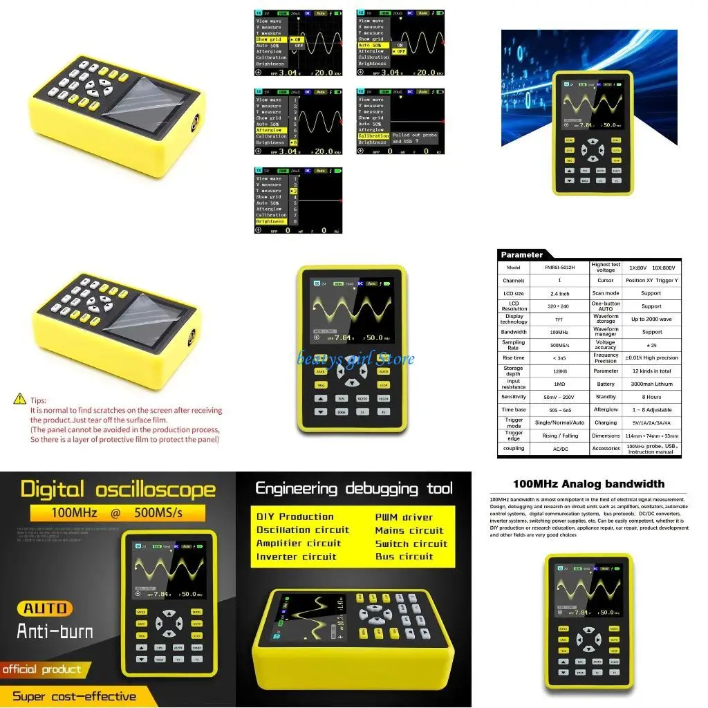 

C7AB 500MS/s Sampling Rate Color Display Waveform Generators Support Waveform Storage