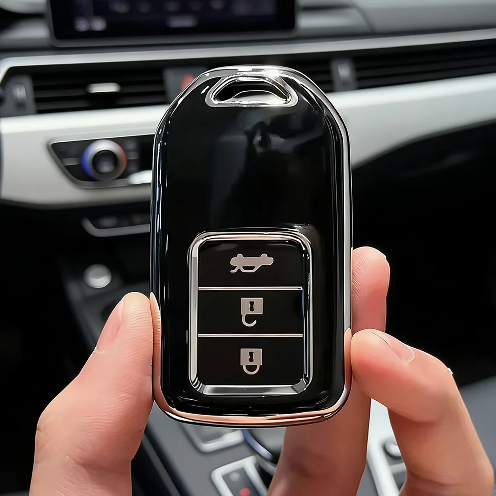 Anti-Scratch Car Key Case For Honda CR-V ACCORD ODYSSEY CIVIC Ect All-inclusive Key Protection Bag Keychain Auto Accessories