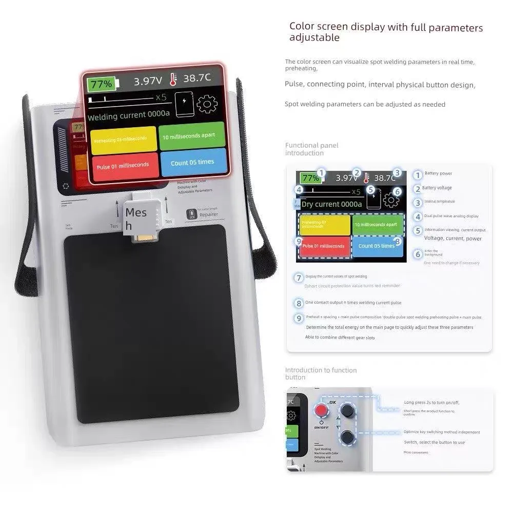 YCS Number Three Integrated Spot Welding Machine Double Pulse spot for iPhone Android Phone Battery Micro Soldering Repair Tool