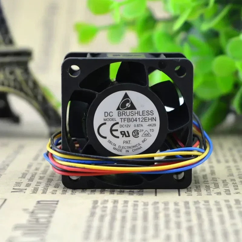 Ultra Violet Double Ball Server Fan for Delta TFB0412EHN 4028 12 V 0.87 A 4 cm PWM