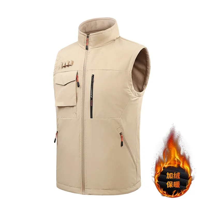 

Reversible Men Thickened Sports Sleeveless Jacket Down Cotton Vest