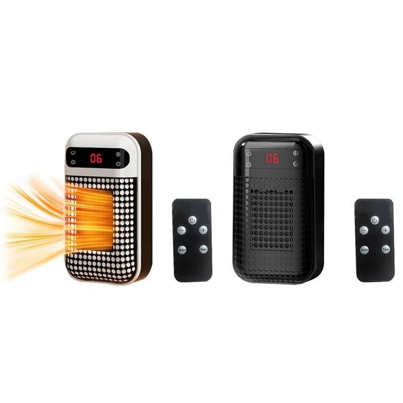 

Electric Heaters For Indoor Cordless Powered Heater 500 Watt Heater For Winter Remote Heater With LED Display EU Plug-A