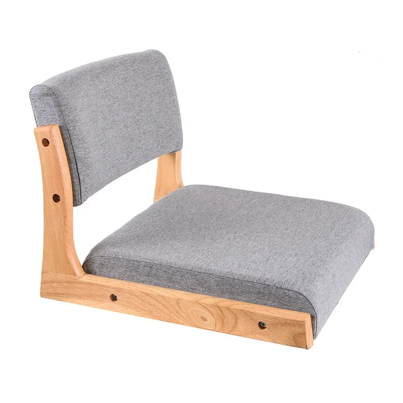 Couch rice seat Japanese-style backrest stool Solid wood bay window Sitting on the floor and room chair No feet
