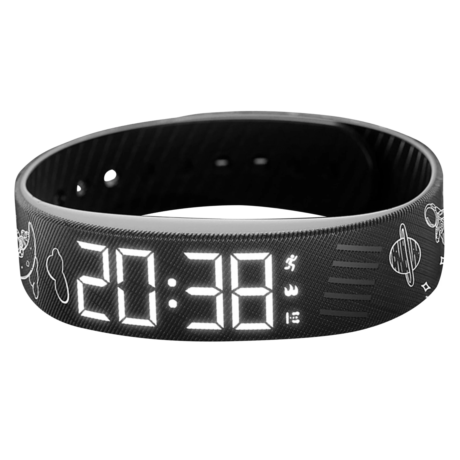 

Silent Wrist Shock Bands Waterproof Silent Vibration Alarm Watch with Step Counter Pedometer for Heavy Sleepers Students