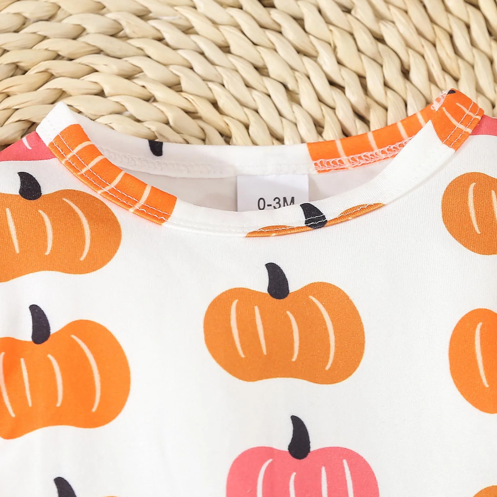 Baby Dresses Halloween Infant Baby Girl Cute Pumpkin Outfit Ruffle Long Sleeve Romper Pumpkin Suspender Skirt Bow Headband Set