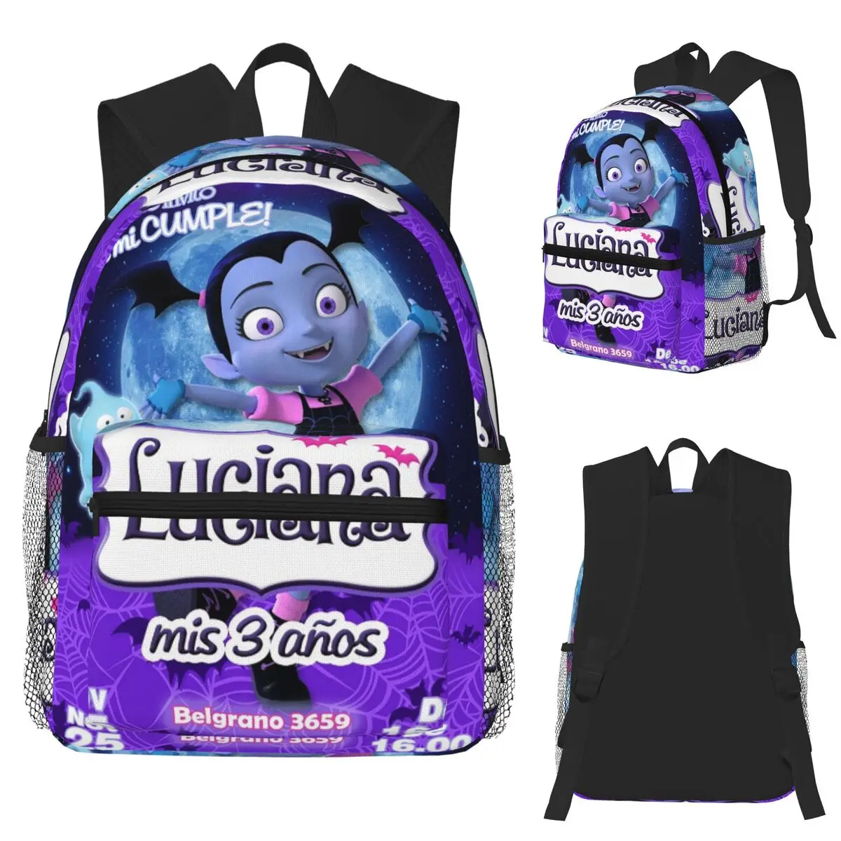 

Girls Vampirina Print Student Backpack School Bag Hiking Travel Daypack for Boys Girls Fashion Bookbag Shoulder Bags