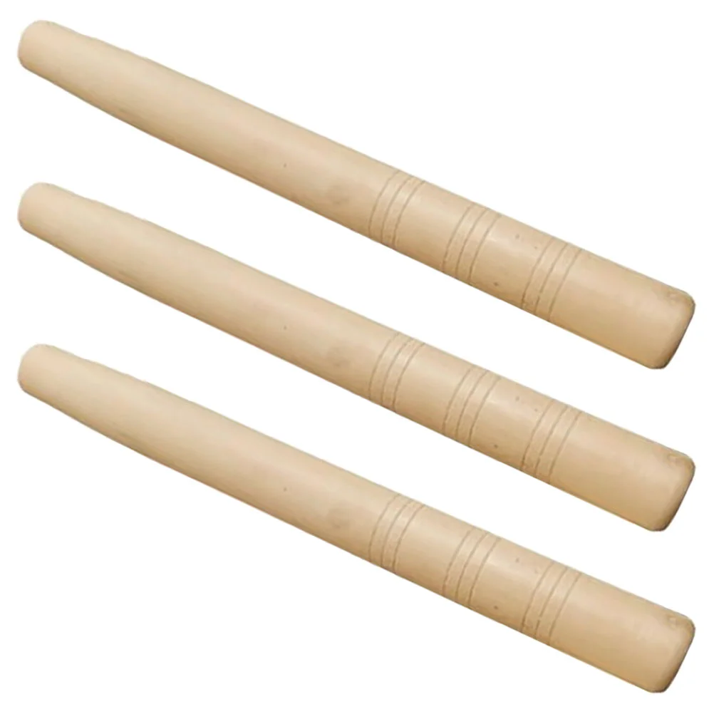 3 Pcs Wood Tool Handle Garden Accessories Hoe Handles Wooden Replacement