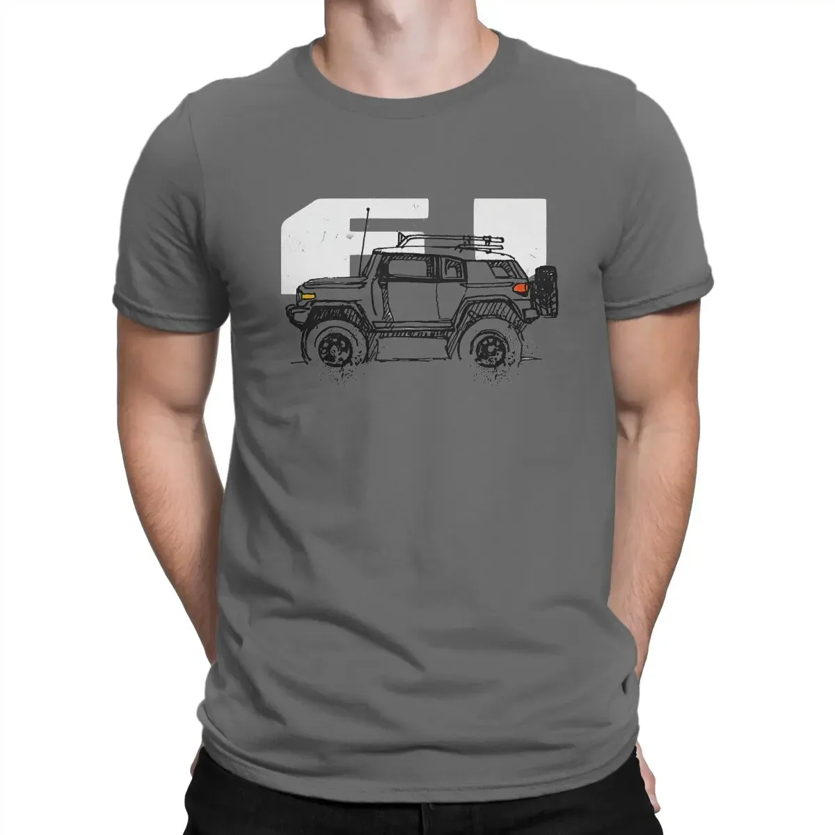 FJ Off Road T Shirt for Men Cotton Hipster T-Shirts Crewneck Cruiser Tees Short Sleeve Tops Printing