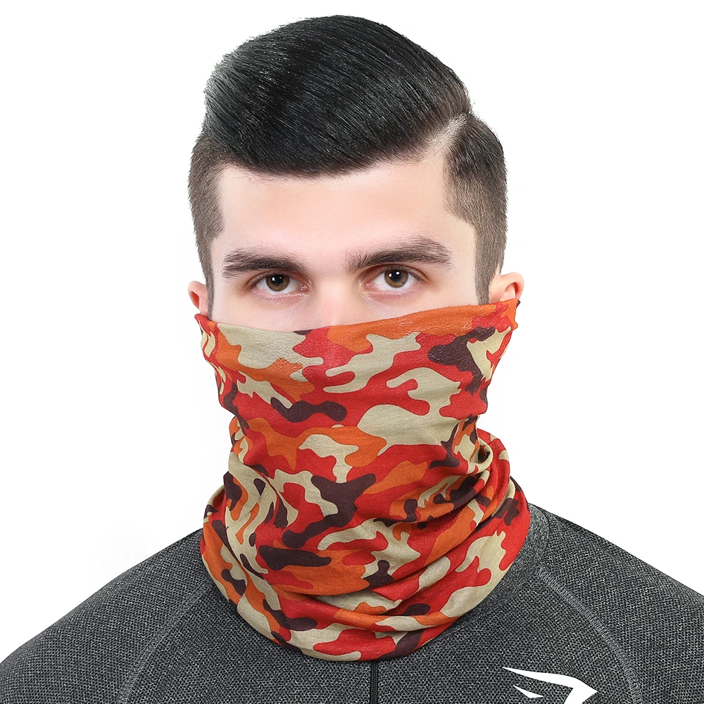 Bufanda de cabeza de camuflaje para hombres y mujeres, Bandanas de ciclismo, protección solar de verano, pasamontañas, escudo facial