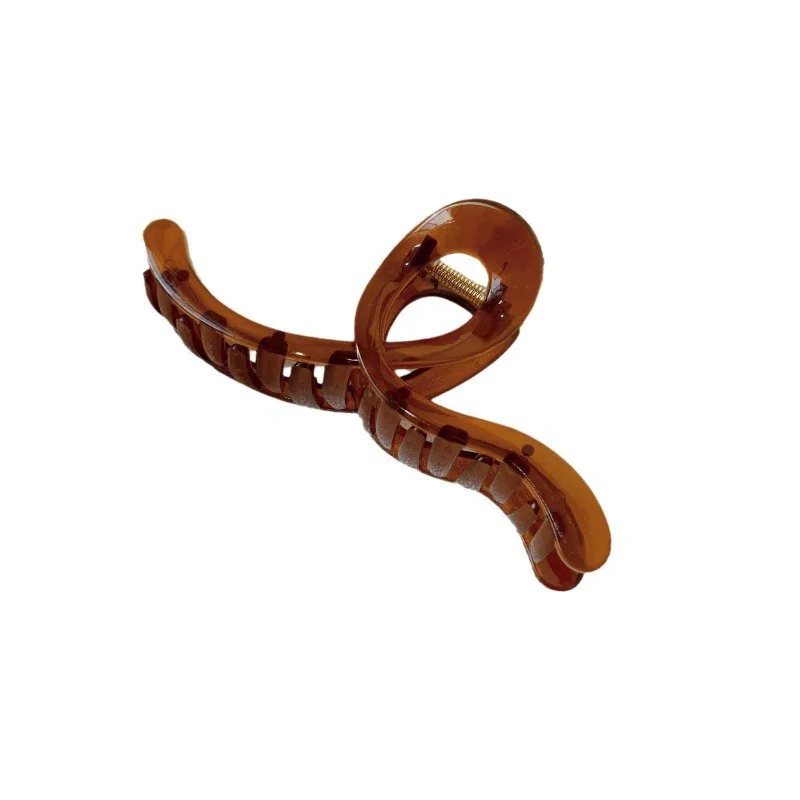 14 سنتيمتر مشبك شعر كبير ل مخلب شعر سميك كراب بنات مجعد شفاف القهوة دبوس الشعر المشابك النساء الكورية ذيل حصان اكسسوارات