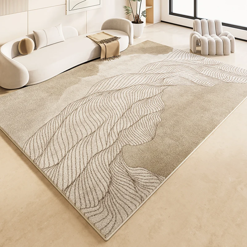 Modern Minimalist Rugs for Bedroom Large Area Living Room Decoration Line Carpet Thick Plush Lounge Floor Mat Home Anti-slip Rug