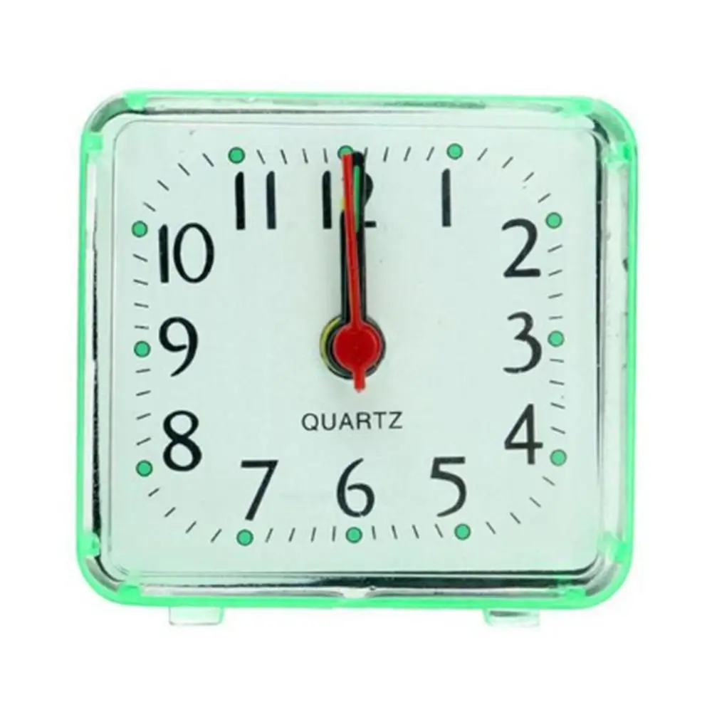 

Fashion Mute Square Alarm Clock Candy Color Stably Stand Mini Table Clock Square Transparent Student Gift