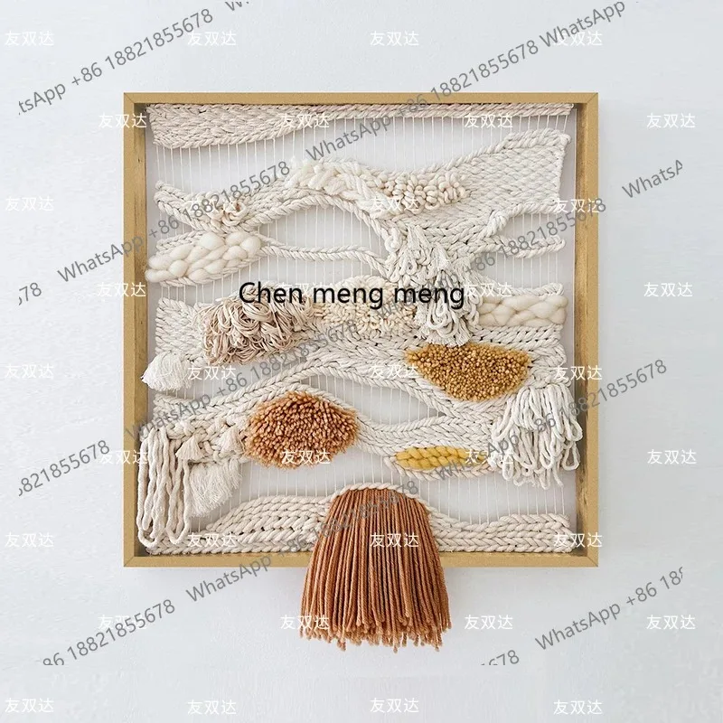 C56 Wabi-sandy wind hanging paintings, advanced sense, hand-woven rope three-dimensional, background wall decorative paintings