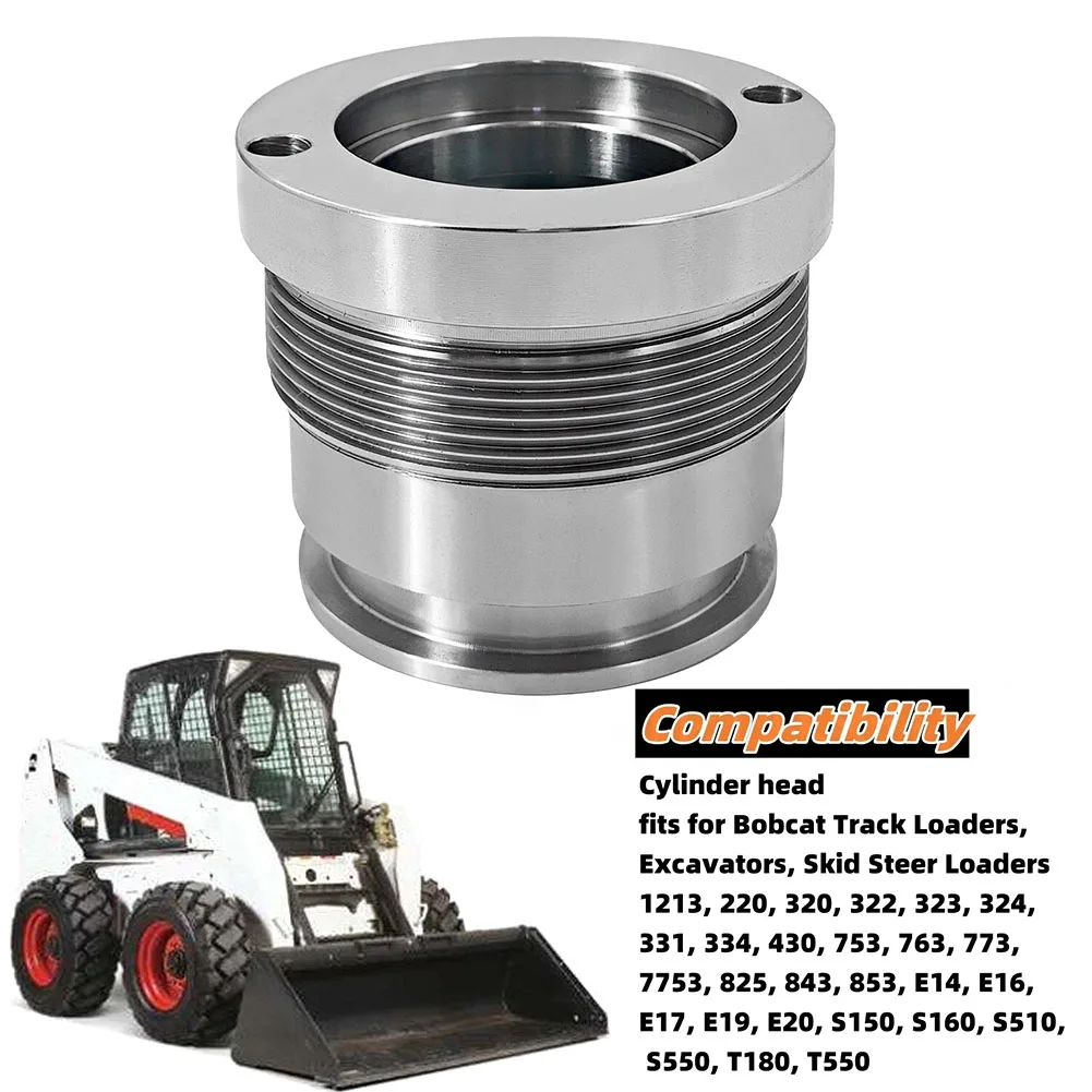 Hydraulic Cylinder Head 6539236 for Bobcat 1213 220 320 322 323 324 Skid Steer Loaders with Modular Design for Quick Replacement