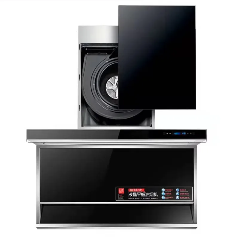 Range Hood Touch-type LCD Cooker Hood Top Side Double Suction Type Large Suction Range Hood