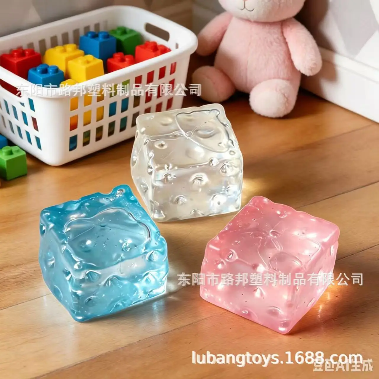 

Colorful Maltose Cube Stress Relief Toy Slow Rebound Anti-Stress Squeeze Block Polar Light Small Ice Cubes Decompression Tool