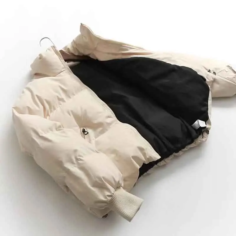 Naiste talvine puuvillane püstkaelusega parka - usage example