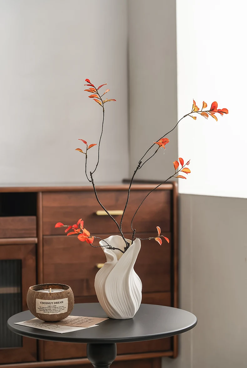 

retro personalized special-shaped vase simulation flower ceramic art flower ware homestay living room vases