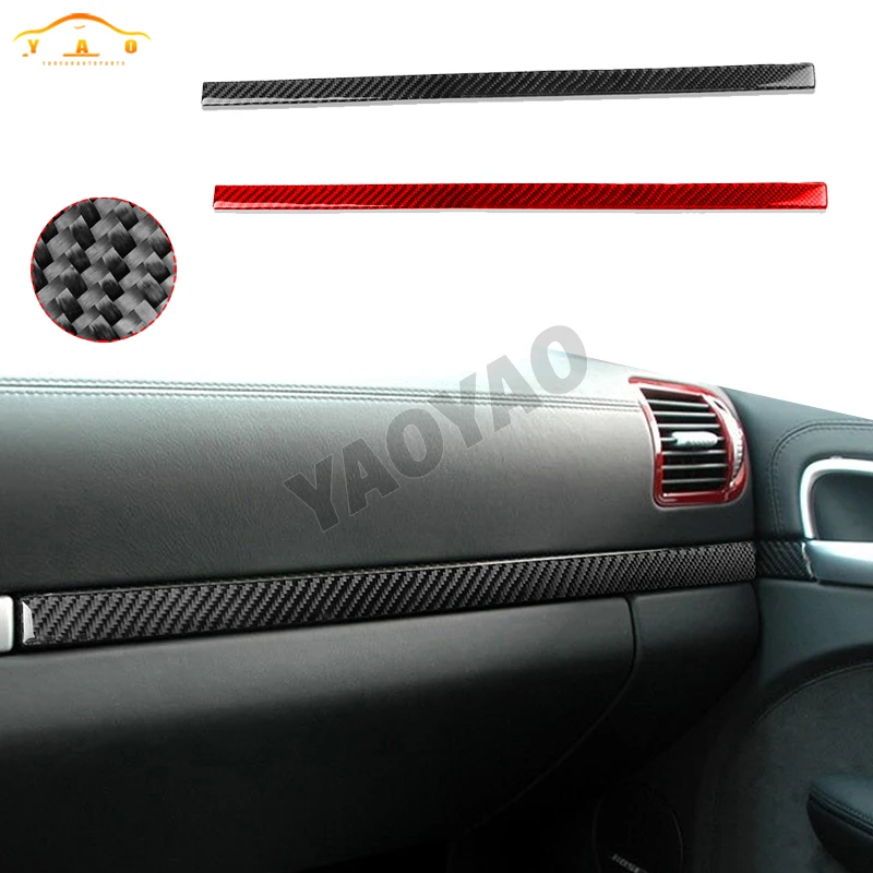 

Real Carbon Fiber Car Instrument Panel Frame Sticker For Porsche Cayenne GTS Turbo S 2003-2010 Decorative Interior Accessories