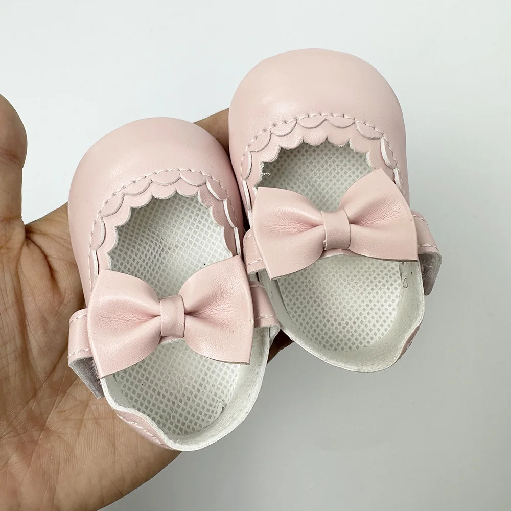 Doll  Casual Shoes PU with Bow Knot Fit for 55cm 22inch Reborn Baby Doll Children Toy Accessories