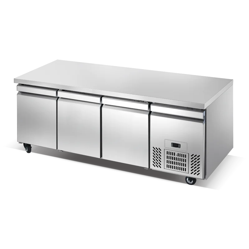 Commercial Under Counter Freezer Stainless Steel Fridge Workbench Chiller Refrigerator