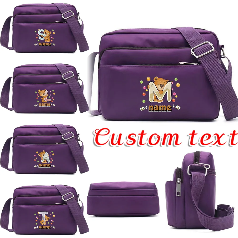 

Personalized Customized Commuting Shoulder Bag High-quality and Durable Women's Multi-layer Storage Bag Cartoon Series