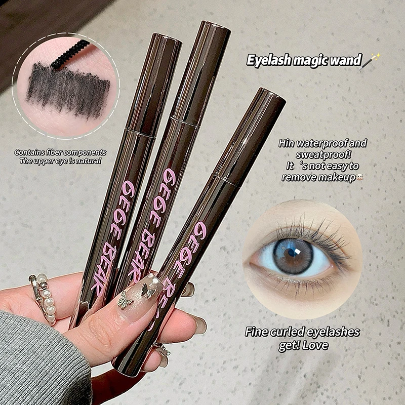 Gege Bear Long Curling Mascara Natural Curling กันน้ํา ติดทนนาน รองพื้นขนตาไม่เลอะเลือน