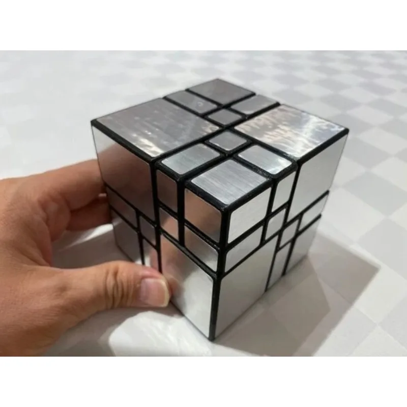 Calvin Puzzle 4x4 Cube AI zabandażowane lustro 4x4x4 Cube czarne ciało ze srebrną etykietą (Xu Mod) odlewane magiczna kostka śmieszne zabawki