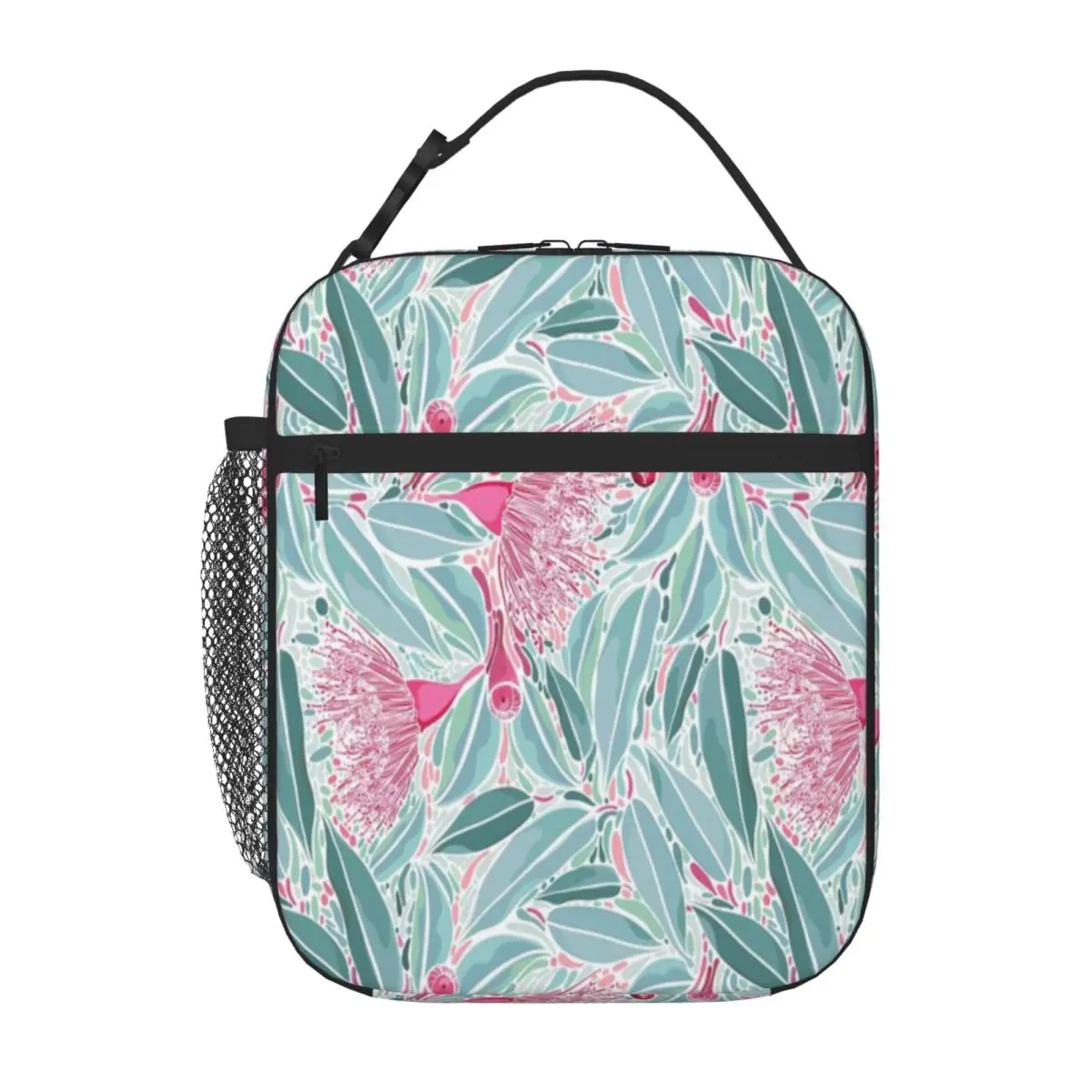 Hot Sale Summer Eucalyptus Wildflower Pattern Large Capacity Adult Lunch Bag Seaside Lunch Cooler Tote