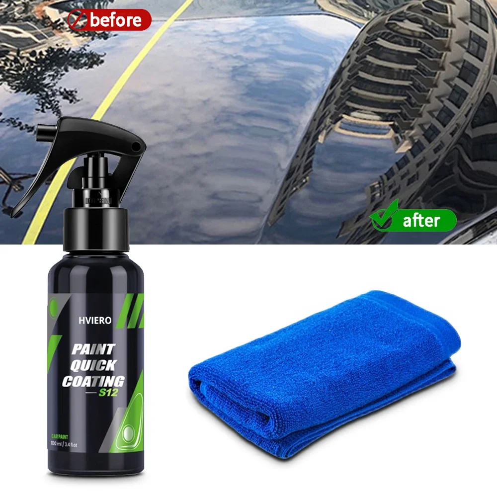 

50/300ml Car Paint Care Ceramic Coating Shine Dewatering Hydrophobic Polish Waterless Auto Wash Wax LongLasting Protection Tool