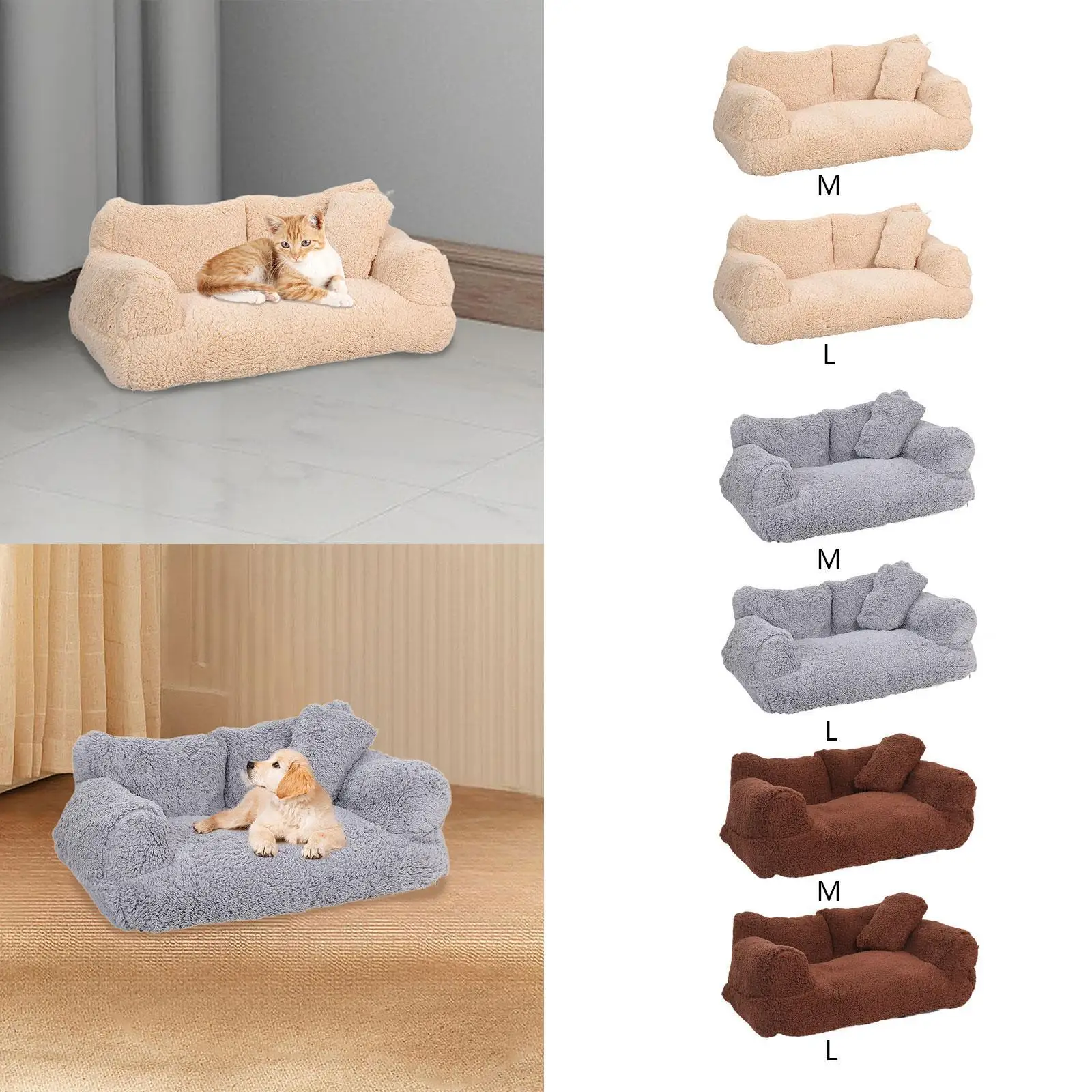 Cat Couch Bed Anti Slip Bottom Cat Beds for Indoor Cats for Cats Puppy