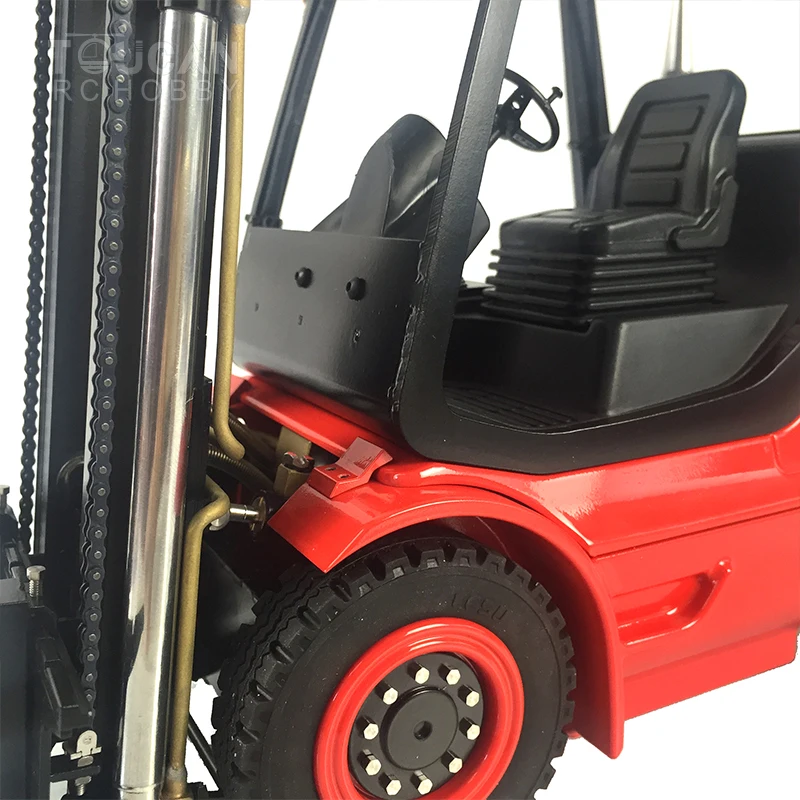 LESU 1/14 hydrauliczny zdalnie sterowany wózek widłowy malowany RC samochód transferowy RTR Model ciężarówki zabawki na świeżym powietrzu dla