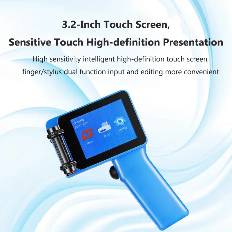 

Mini Portable Label Printer Production Date Batch Number Shelf Life Inkjet Printing QR Code Pattern Coder Solvent Fast Drying