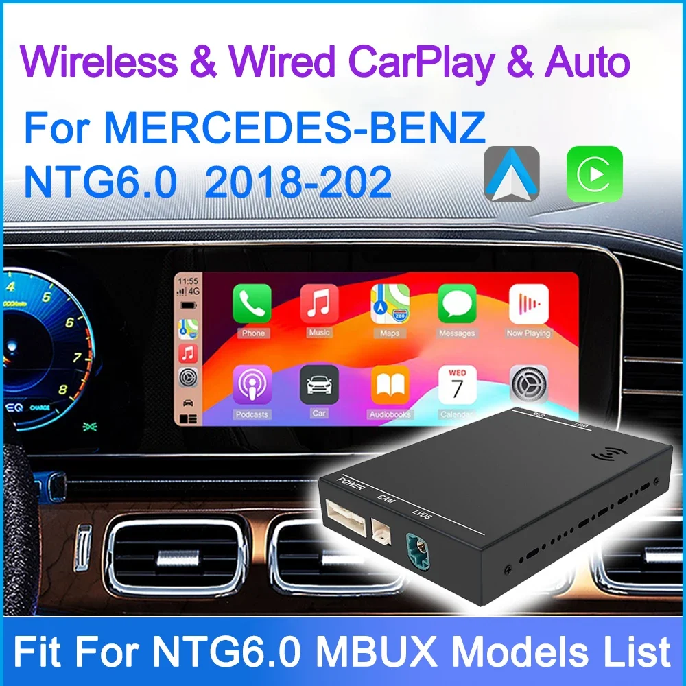 Screen Update Multimedia Carplay Interface For Mercedes Benz NTG6.0 MBUX System  Wireless Carplay Android Auto Mirroring