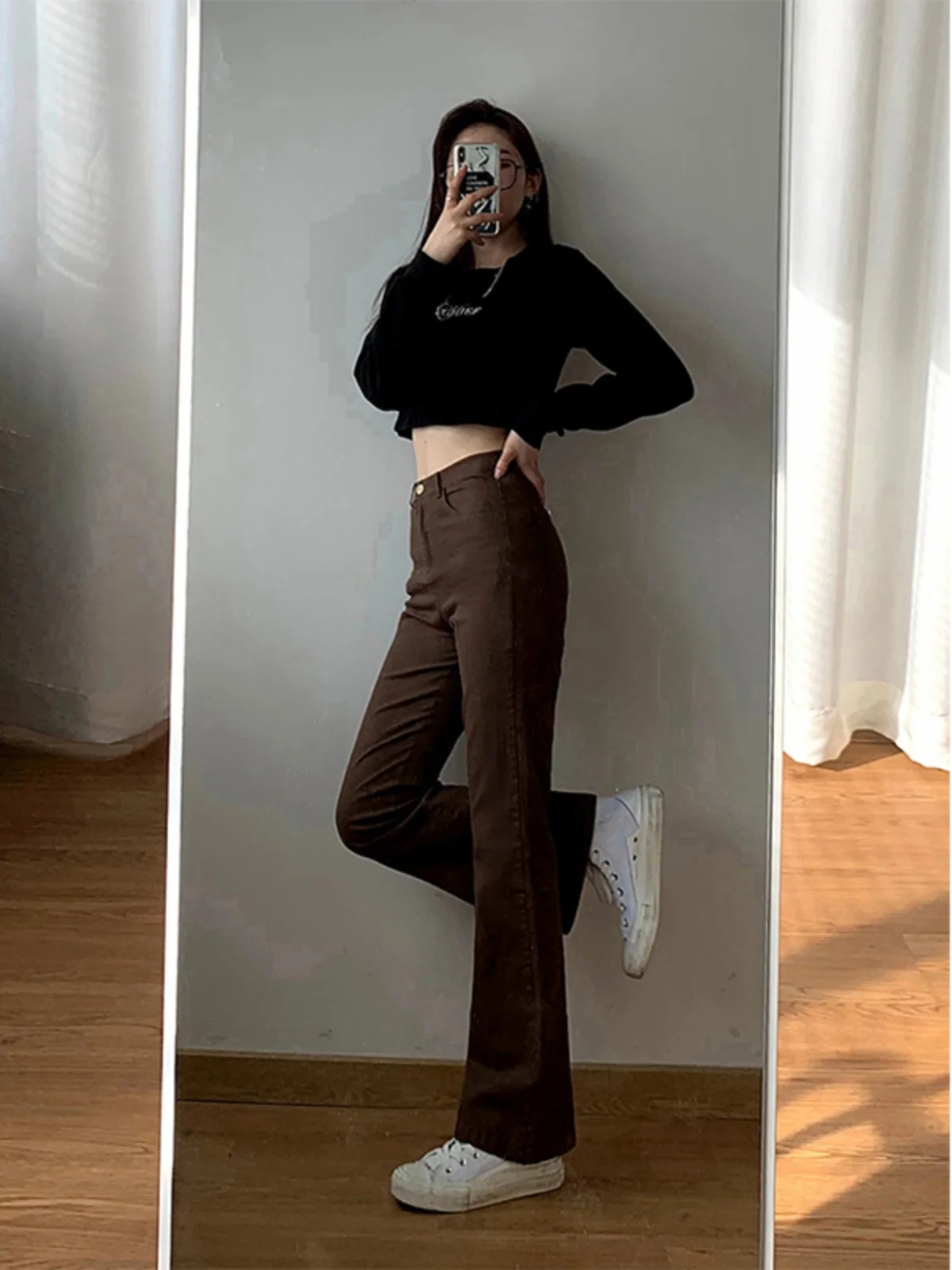 

High Waist Wide Leg Jeans Women's Loose Fit Bootcut Jeans for Pear Shaped Body Spring Autumn plus Size Straight Leg Jeans